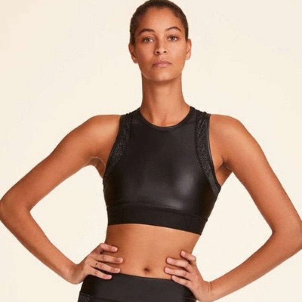 NWT ALALA Cosmic Sports Bra - Size M - Sterling/Black